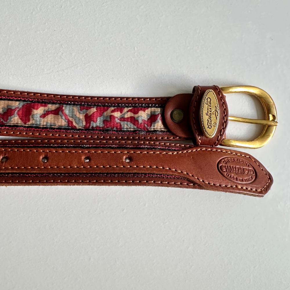 🇮🇹 Unisex Brown leather belt Challenge Made in Italy. - Picture 1 of 6